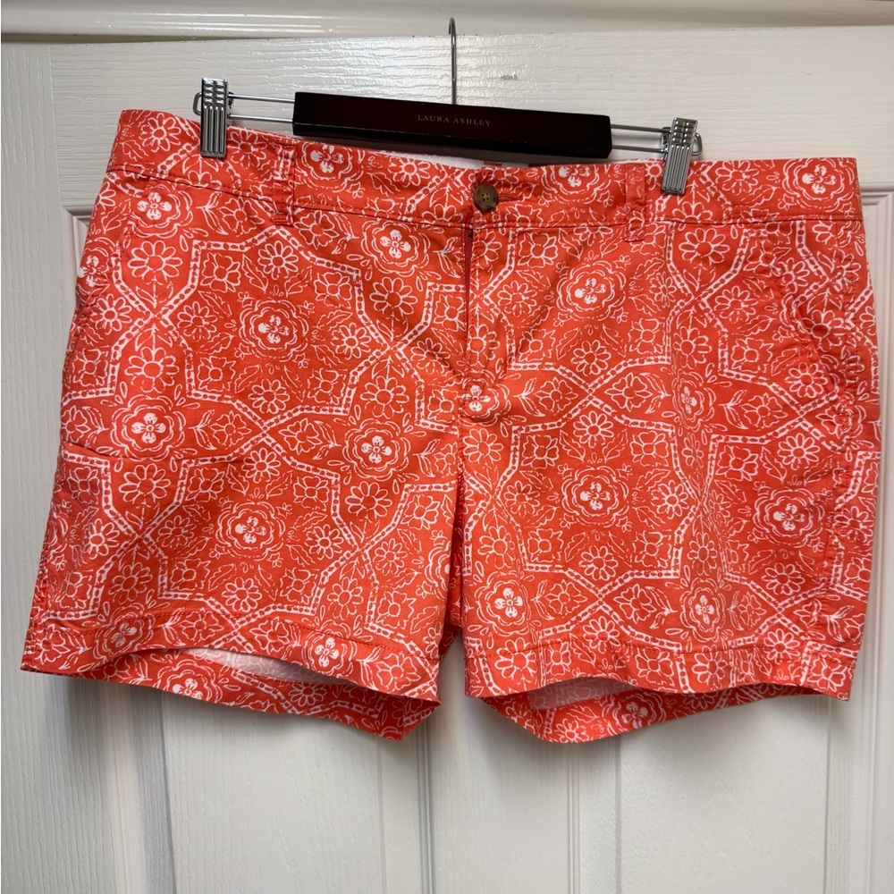 Orange Floral Women's Shorts
